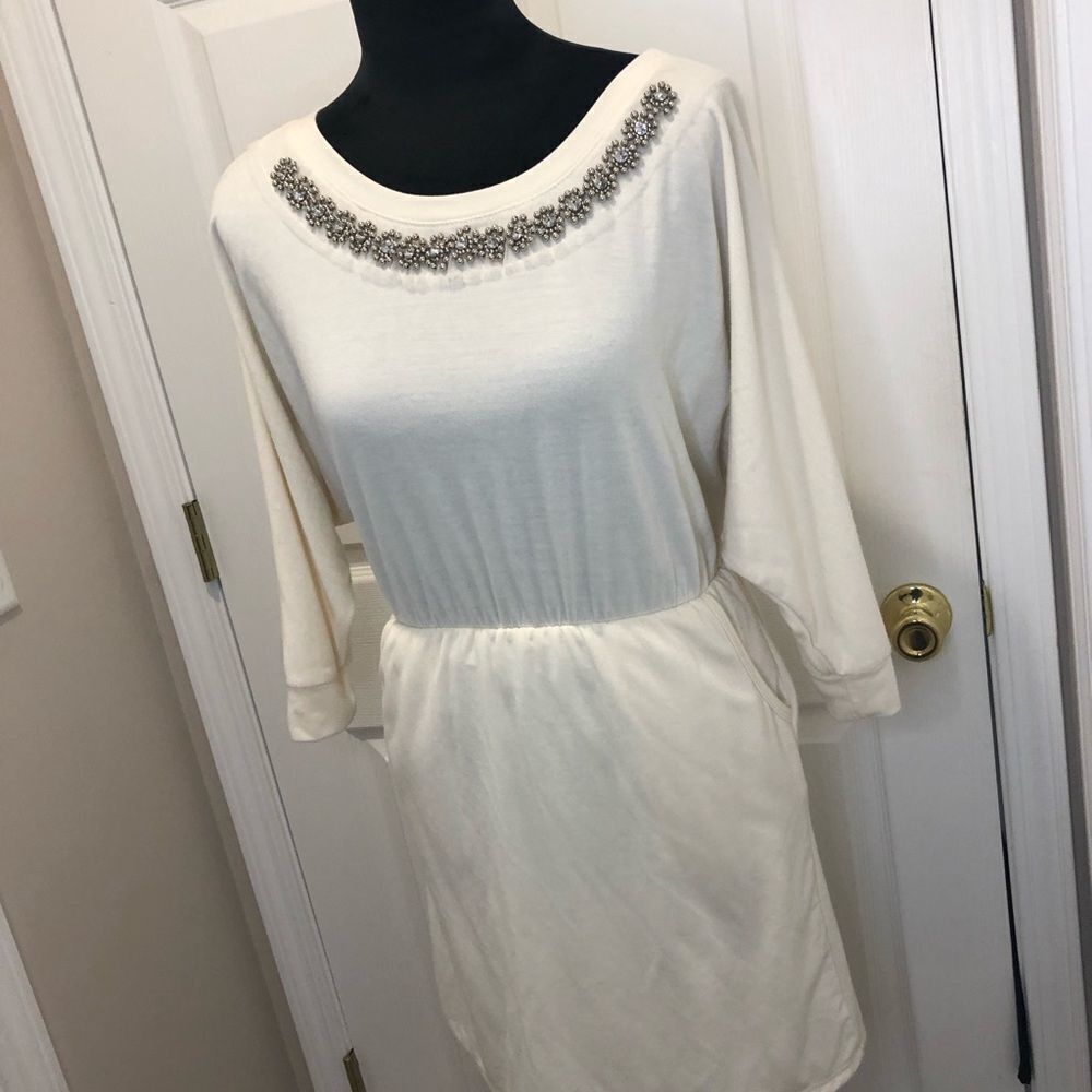 Francesca’s Free rhinestone and beaded dress with pockets, size small - Picture 3 of 13